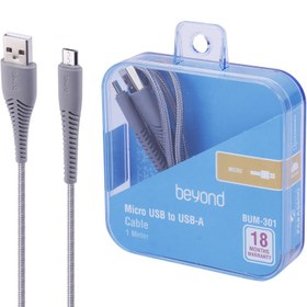 تصویر کابل میکرو یو اس بی فست شارژ Beyond BUM-301 2.1A 1m Beyond BUM-301 2.1A 1m MicroUSB Cable