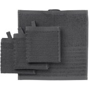 تصویر ست 4 عددی حوله خاکستری ایکیا مدل VAGSJON 