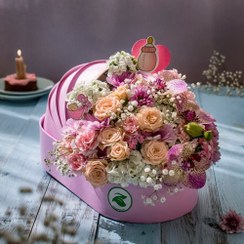 تصویر باکس گل گهواره نوزاد 