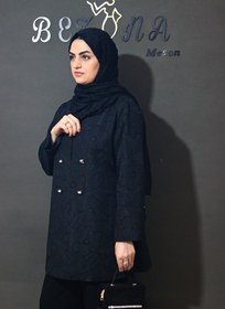 تصویر کت زنانه تابستانه پارچه طرحدار سبک و خنک - نسکافه ایی 