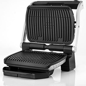 تصویر کباب پز بهداشتی هوشمند Tefal OptiGrill+ GC713D40، 6 تنظیم خودکار، فولاد ضد زنگ، 2000 وات، 4-6 قسمت، 14.57 x 14.17 x 6.5 سانتی متر - ارسال 20 روز کاری 