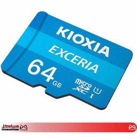 تصویر حافظه مموری 64 گیگ مدل Kioxia Kioxia Micro SDHC C10 U1 100Mb/s With Adapter M203