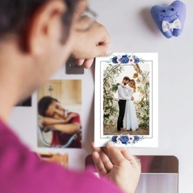 تصویر مگنت رز آبی 