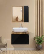 تصویر کابینت روشویی کاکتوس مدل elegante 60 rash سیاه مدل 5030 