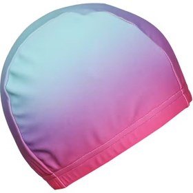 تصویر کلاه شنا نابایجی - دکتلون Nabaiji Swimming Cap - Printed Fabric - Size M - Pink / Blue 