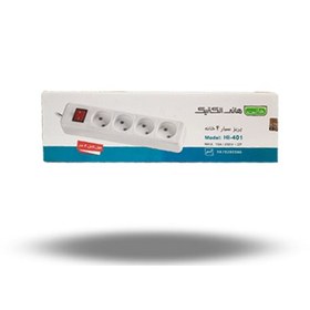 تصویر چند راهی 4 خانه برق هانی الکتریک HI-401 با کابل 2 متری Hani Electric HI-401 2m 4 Way Power Strip