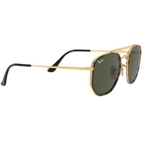تصویر عینک آفتابی زنانه طلایی برند ray ban 8056597073165 Unisex Siyah Güneş Gözlüğü The Marshal Iı Rb 3648-m Col 001 52-23