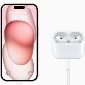 تصویر هدفون اپل مدل AirPods Pro 2 2023 _ تایپ سی اصل ا Apple Airpods Pro 2 2023 _ Type C Apple Airpods Pro 2 2023 _ Type C