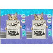 تصویر تشویقی مدادی گربه طعم ماهی سالمون و قزل آلا کچت Cachet lachs & forelle Cachet lachs & forelle