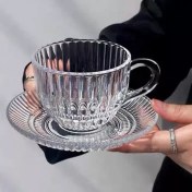 تصویر ست فنجان و نعلبکی ۱۲ پارچه دلی گلس 