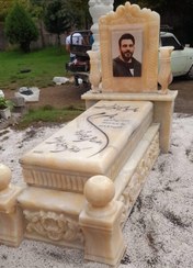 تصویر سنگ مزار مرمر جواهرنشان ،سنگ قبر لاکچری کد68 