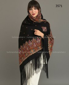 تصویر روسری ترکمنی پشمی اصیل 