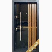 تصویر درب ضد سرقت شیشه ترمو کد1001 Anti-theft door with metal surface