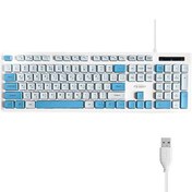 تصویر کیبورد سفید ابی دی نت مدل DT-993 