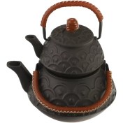 تصویر ست کتری قوری چدنی نالینو مدل فیورنزا Fiorenza Nalino Fiorenza Model Kettle and Teapot Set