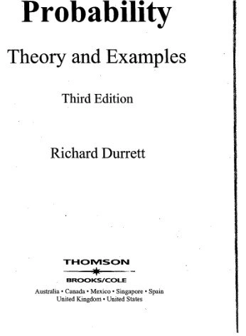 خرید و قیمت دانلود کتاب Probability: Theory And Examples ویرایش 3 | ترب