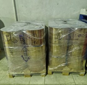 تصویر پالت رول متالایز طلایی و نقره ای پت PET Metallize