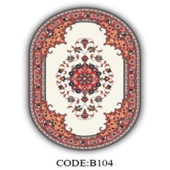 تصویر فرشینه بیضی - 50 در 80 (پادری) 