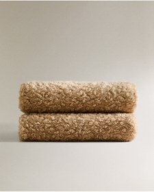 تصویر پتوی دو نفره نود FUR 140 X 190 سانتی متر ماسه ZARA HOME 