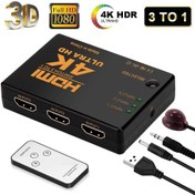 تصویر سوییچ 3 پورت HDMI با کنترل ROYAL HDMI 3 Ports Switch Remote 3 inputs 1 Output