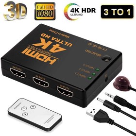 تصویر سوییچ 3 پورت HDMI با کنترل ROYAL HDMI 3 Ports Switch Remote 3 inputs 1 Output