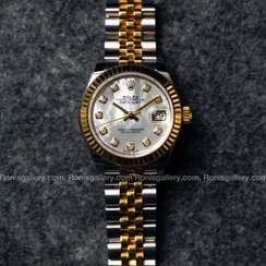 تصویر ساعت زنانه رولکس جاست صفحه سفید مدل ROLEX DATE JUST 904 L 