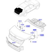 تصویر لولا در صندوق راست جنسیس اصلی هیوندای 792203M010 