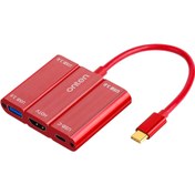 تصویر هاب 5 پورت Type-C اونتن مدل OTN-9509s Onten OTN-9509s Type-C 5 Ports Hub