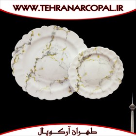 تصویر سرویس غذاخوری 25 پارچه آرکوپال (۶ نفره) اونیکس مشکی iropal 25 Pcs