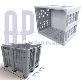 تصویر باکس پالت پلاستیکی دورباز Plastic pallet box