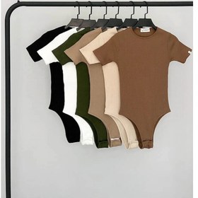 تصویر بادی زنانه کبریتی آستین کوتاه سایز ۳۶ تا ۴۲ 