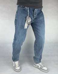 تصویر شلوار مام فیت مردانه آبی | ساده | 146 