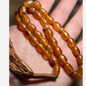 تصویر تسبیح 33 عددی عقیق یمنی اصل 