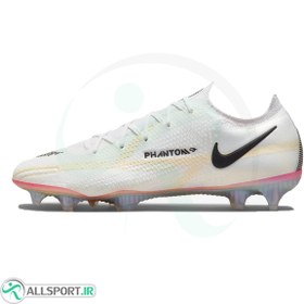 تصویر کفش فوتبال نایک فانتوم طرح اصلی Nike Phantom GT 2 Elite FG White Pink 