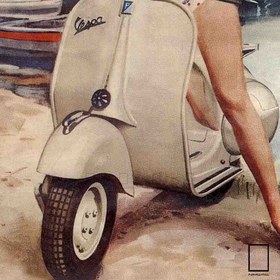 تصویر پوستر وینتیج موتور وسپا Vespa مدل N-31155 