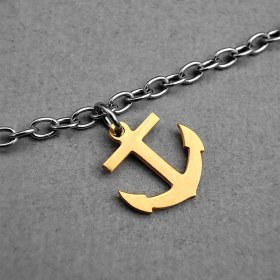 تصویر پابند دورنگ طرح لنگر 