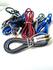 تصویر کابل AUX کنفی رنگی 