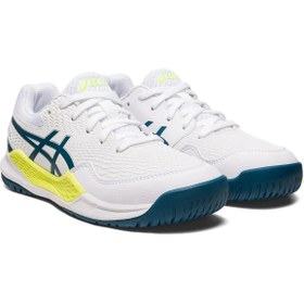 تصویر Asics GEL Resolution 9 GS کفش های تنیس سفید کودکان مردانه و زنانه بزرگ 1044A067 102 