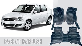 تصویر کفپوش 6 بعدی رنو ال نود L90 - مارون / اتاق و صندوق / با لوگو logan l90 car floor mat