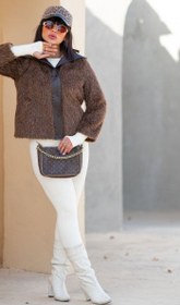 تصویر کت چرم و خز 