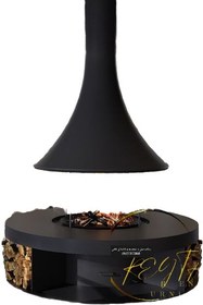 تصویر شومینه هیزمی هوددار HFW104 