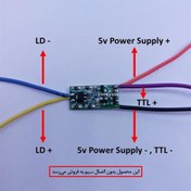 تصویر درایور دیود لیزر با ولتاژ 3.7 ولت و بیشینه جریان 430 میلی‌آمپر 