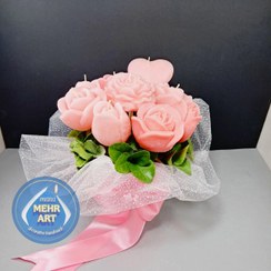 تصویر باکس گل شمعی (سطل فلزی) - رنگ مورد نظر، در توضیحات سفارش، ثبت شود. 