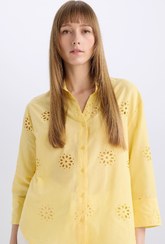تصویر پیراهن زنانه زرد دفکتو | B5419AX25SP Defacto 