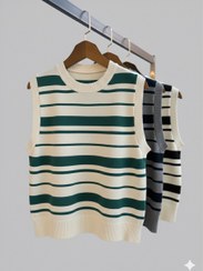 تصویر وست یقه گرد راه راه وارداتی 