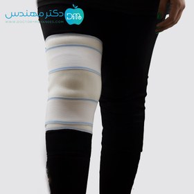 تصویر زانوبند ساده پشمی (با تنظیم فشار) پاک سمن 043 043 woolen knee support with adjustable straps paksaman