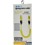 تصویر کابل فست شارژ چند کاره مدل SPRING DATA CABLE 4-IN-1 