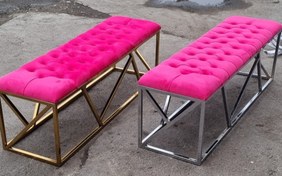 تصویر نیمکت هارمونی،پاف آرایشگاهی،پاف فلزی 