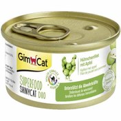 تصویر کنسرو گربه جیم کت طعم مرغ و سیب 70 گرم ( تقویت سیستم ایمنی ) Jimcat Cat Chicken & Apple 70 gr