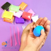 تصویر خمیر کلی ۱۲ رنگ سایز بزرگ خمیر کلی ۱۲ رنگ سایز بزرگ